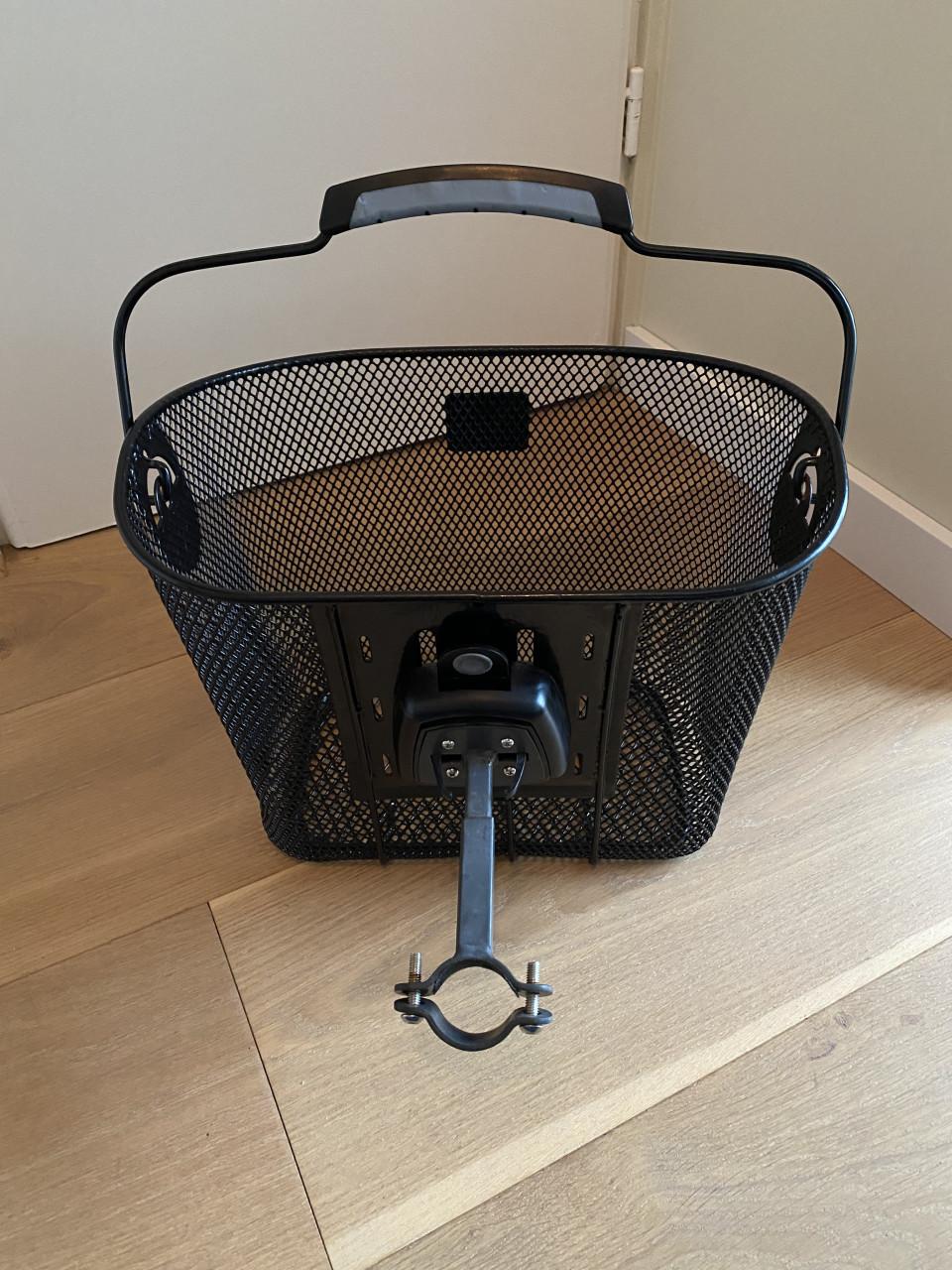 New Looks | fietsmand met bevestiging | zwart