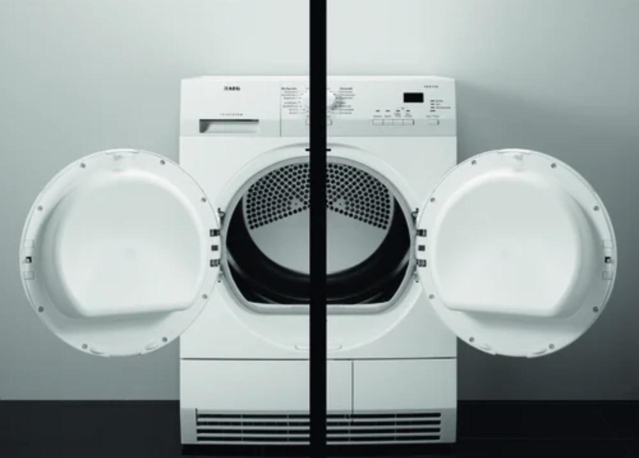 AEG Vrijstaande condens droger 7 kg inhoud, schoon en netjes