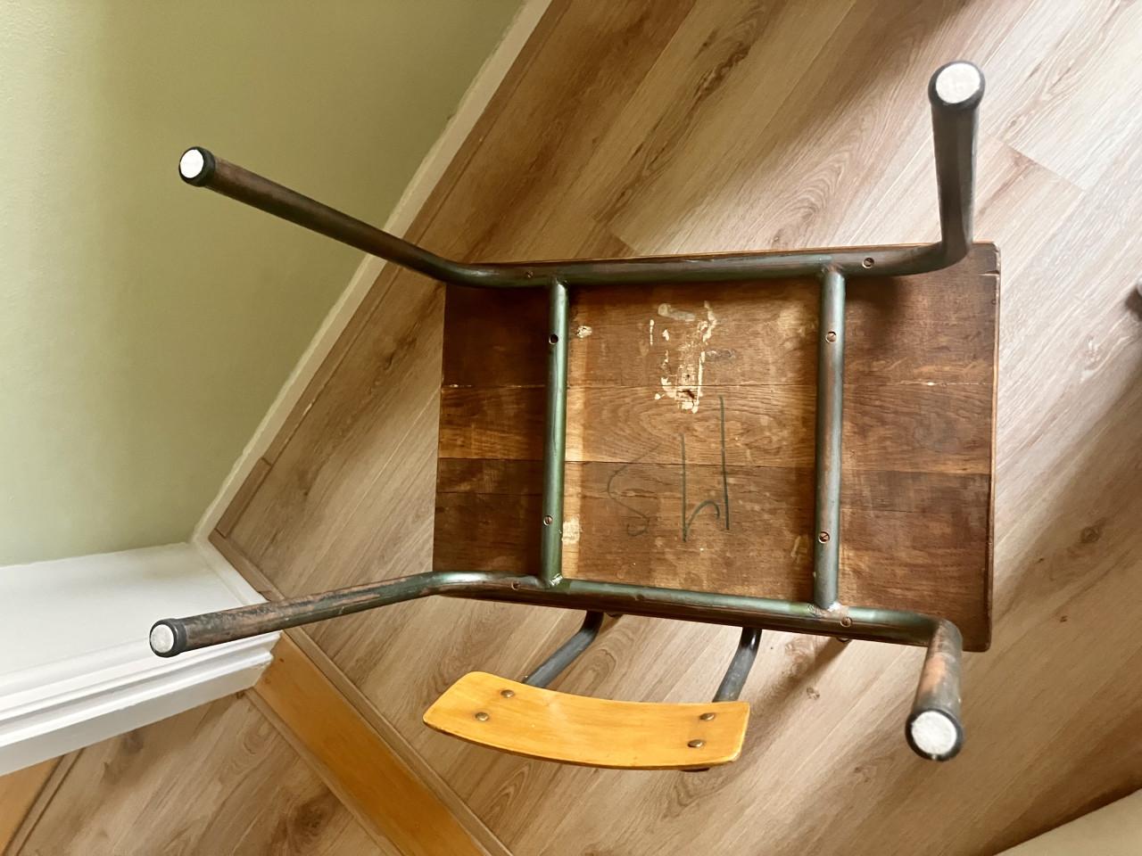 Kinderbureau + stoel Vintage Frankrijk