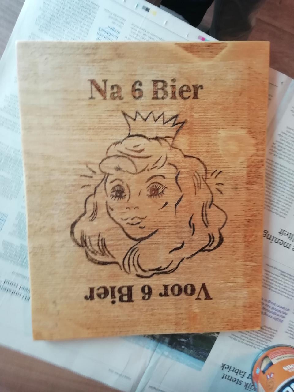 Voor en na 6 bier