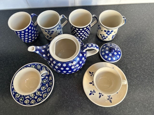 Bunzlau... Pools handbeschilderd servies.