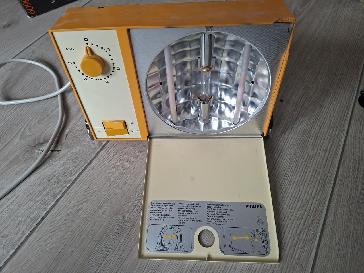 Vintage gezichtsbruiner / hoogtezon Philips de luxe Sunlamp.