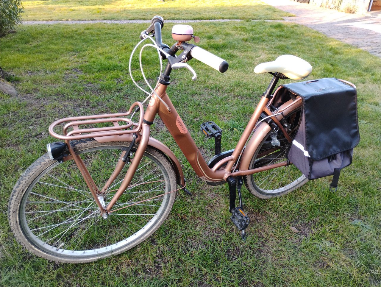 Fiets met fietsentas 26 inch