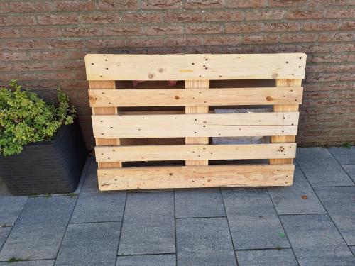 Gratis houten pallet voor de eerste die vandaag erom komt