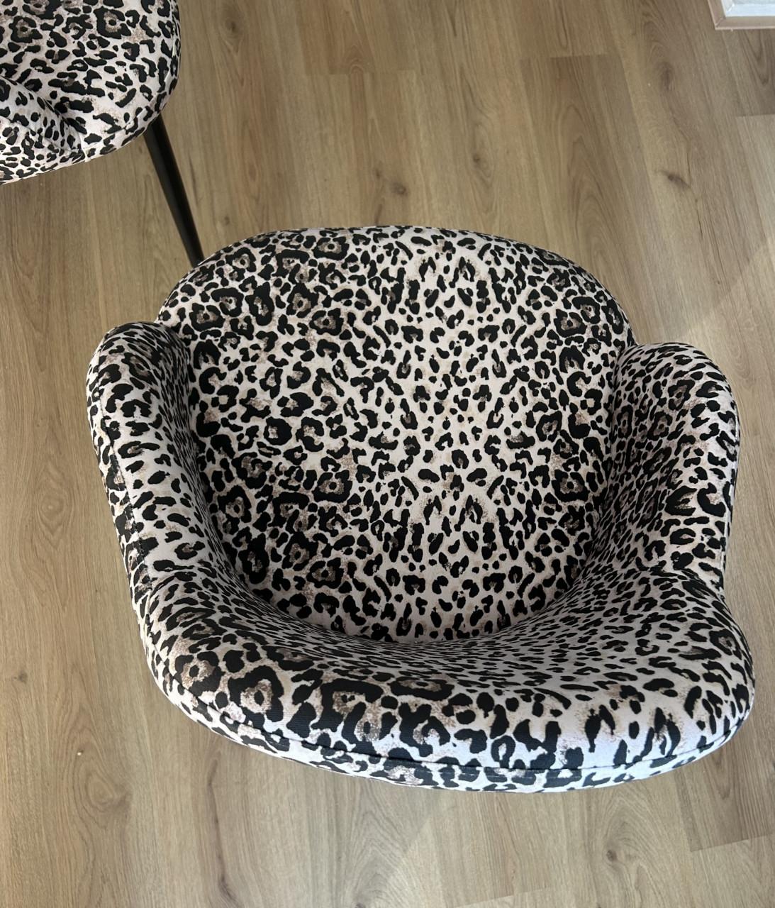 Eetkamer stoel panterprint 2x