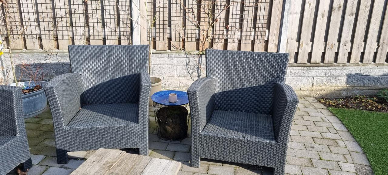 Tuin meubelen zwart wicker