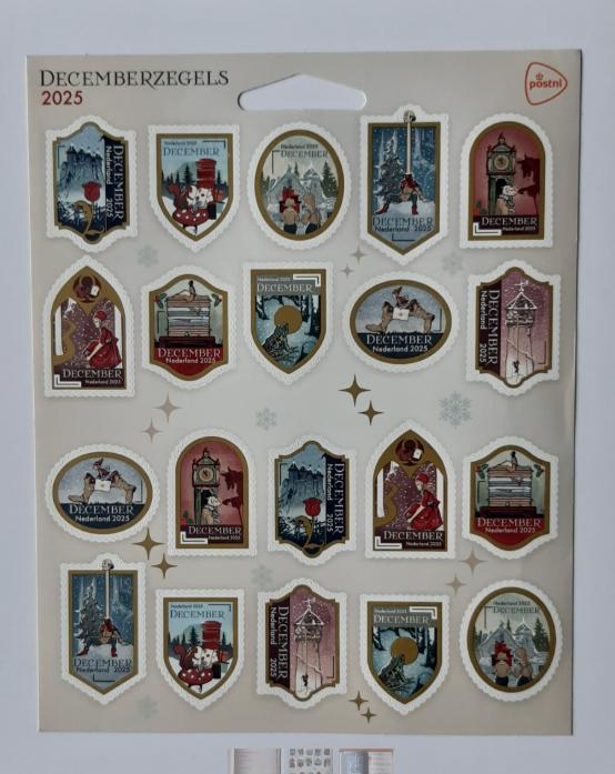 Efteling sprookjesboek, uitgave PostNl, decemberzegels