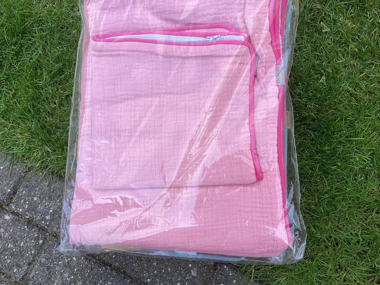 Fijne zachte plaid / woondeken met kussenhoes