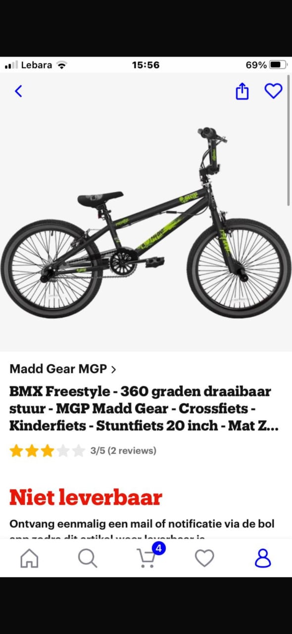 BMX MPG Madd Gear stuntfiets 20 Inch