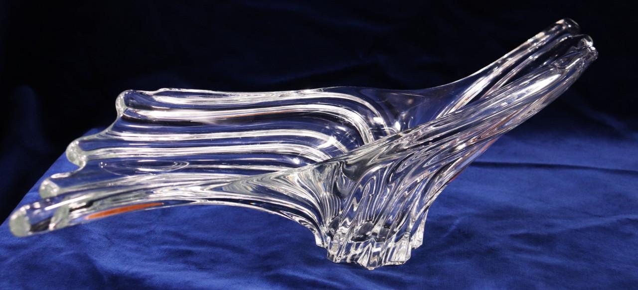 Vintage Glazen Sier Schaal ( is gemerkt )