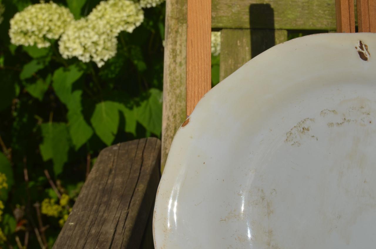 Div. aardewerk borden floraal decor op 1 na 19e/20e eeuw (6)