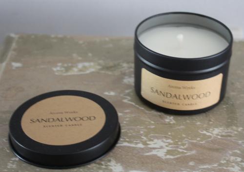 Geurkaars aroma works-sandal wood