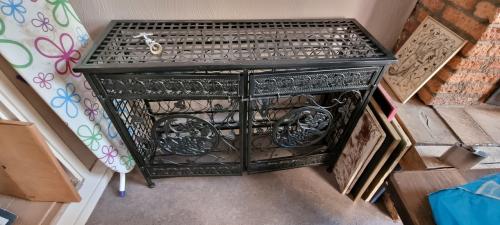 Wijnrek zwart gepoedercote