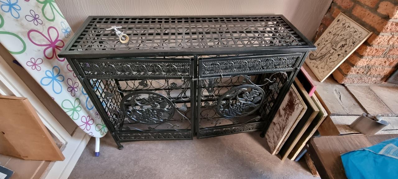 Wijnrek zwart gepoedercote