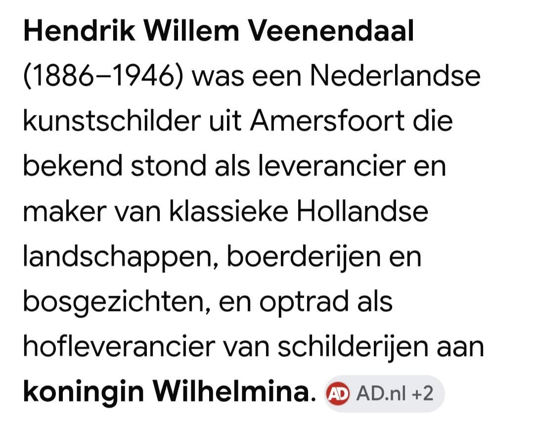 Schilderij landschap uit 1918 gesigneerd