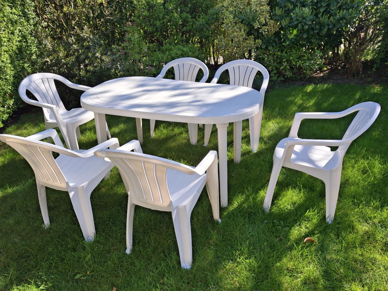 Tuintafel met 6 stoelen