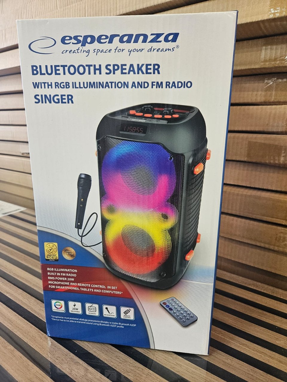 RGB ILLUMINATED BT SPEAKER FM KARAOKE SINGER