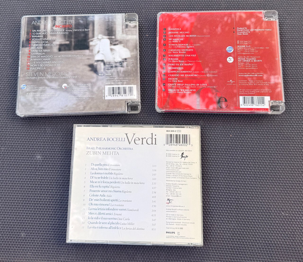 3 x cd Andrea Bocelli