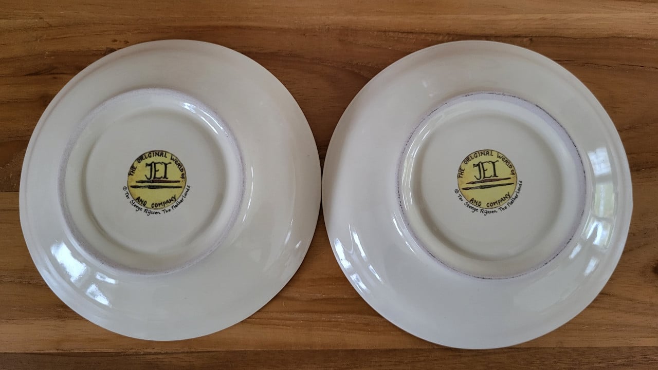Set van 2 kop en schotels Jet servies A Rose is a Rose