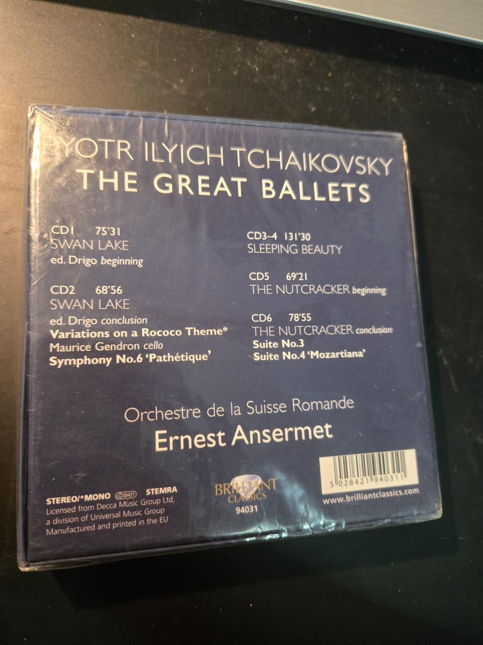 6-CD boxset met de grote balletten van Tsjaikovski, Nieuw en geseald