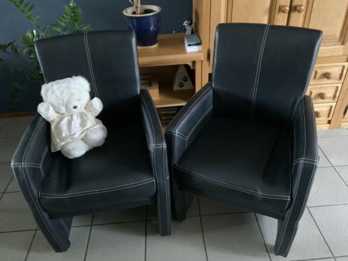 2 zwarte stoelen