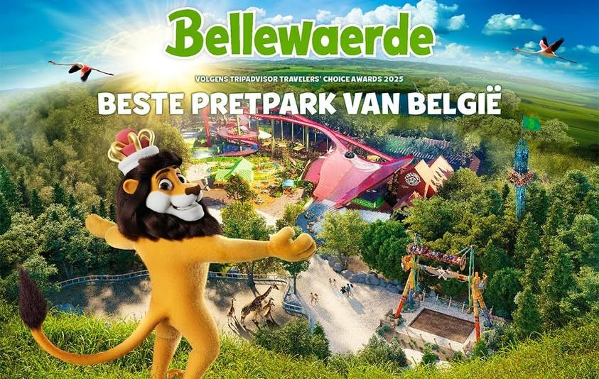 Pretpark/dierentuin/natuurpark Bellewaerde in Ieper (België).