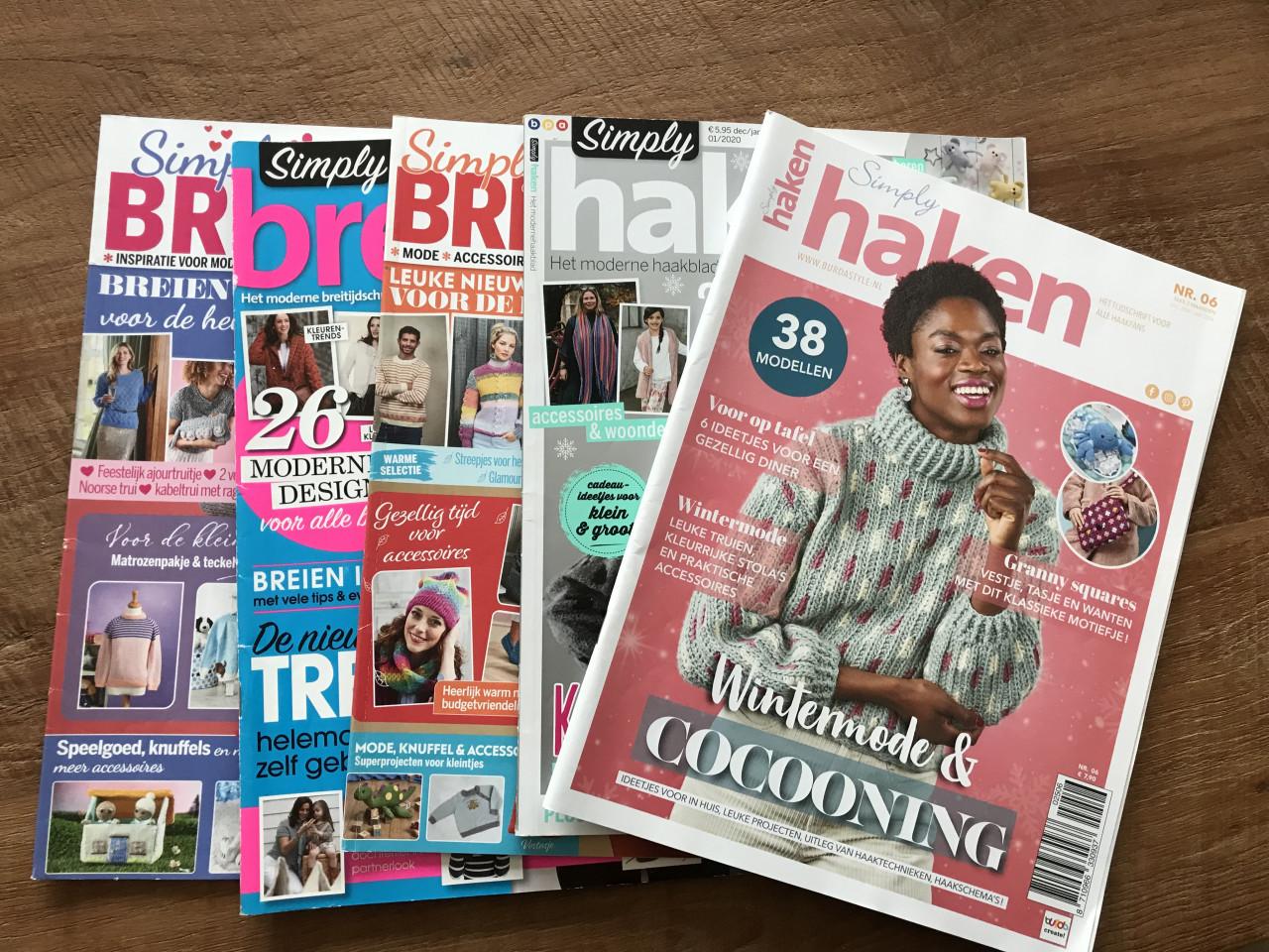 Diverse haak en brei bladen