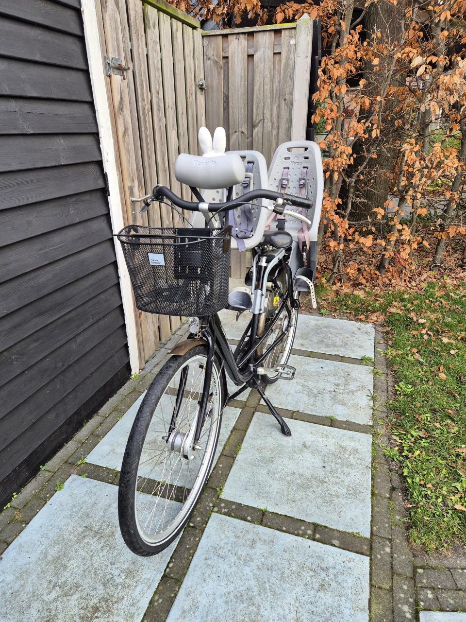 Batavus moederfiets met 2 kinderzitjes