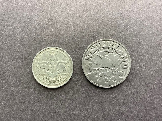 Nederland, setje zinken oorlogsgeld.