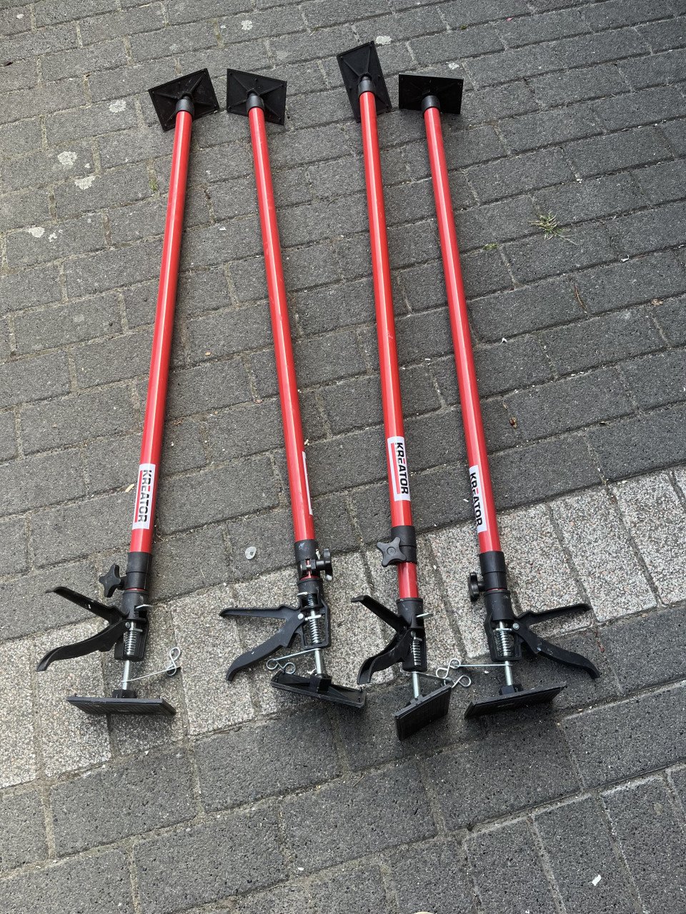4x Kreator telescopische stempel steun lengte 1150-2900mm