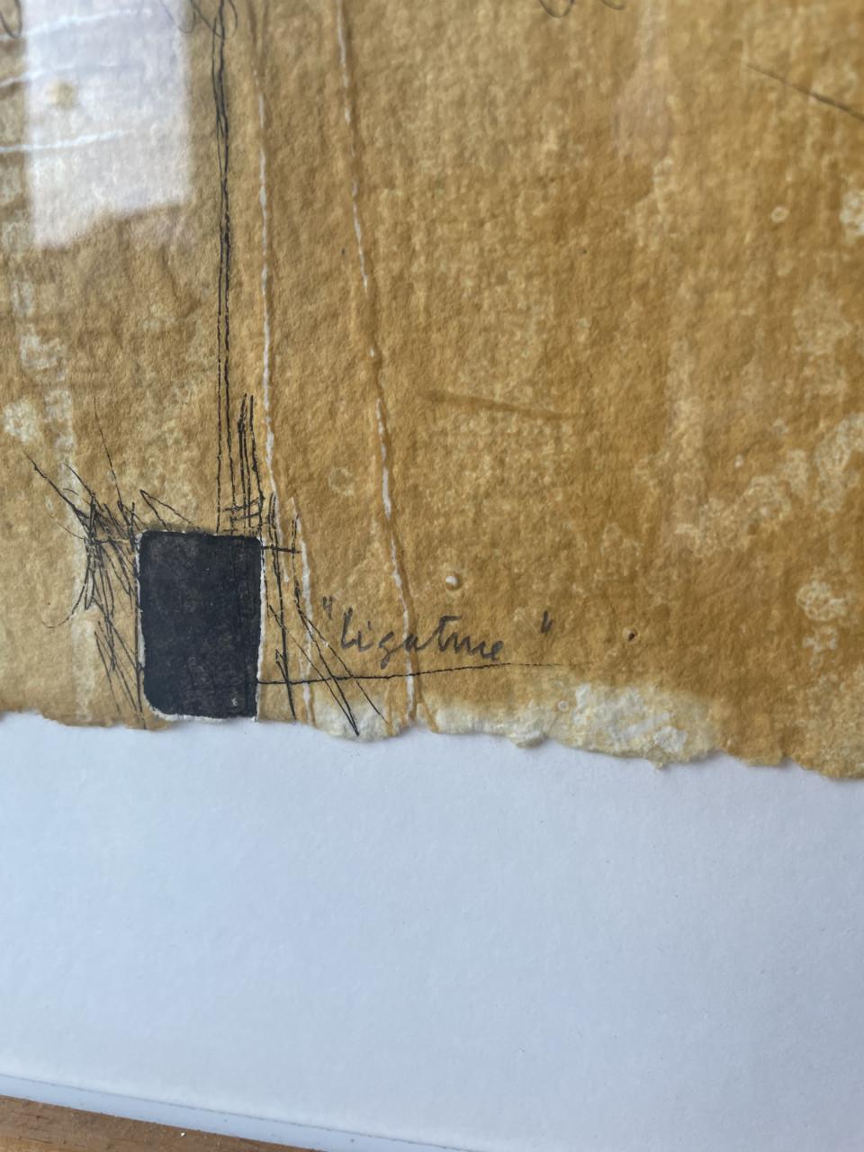 Ets gesigneerd Bernard Remusat ingelijst schilderij