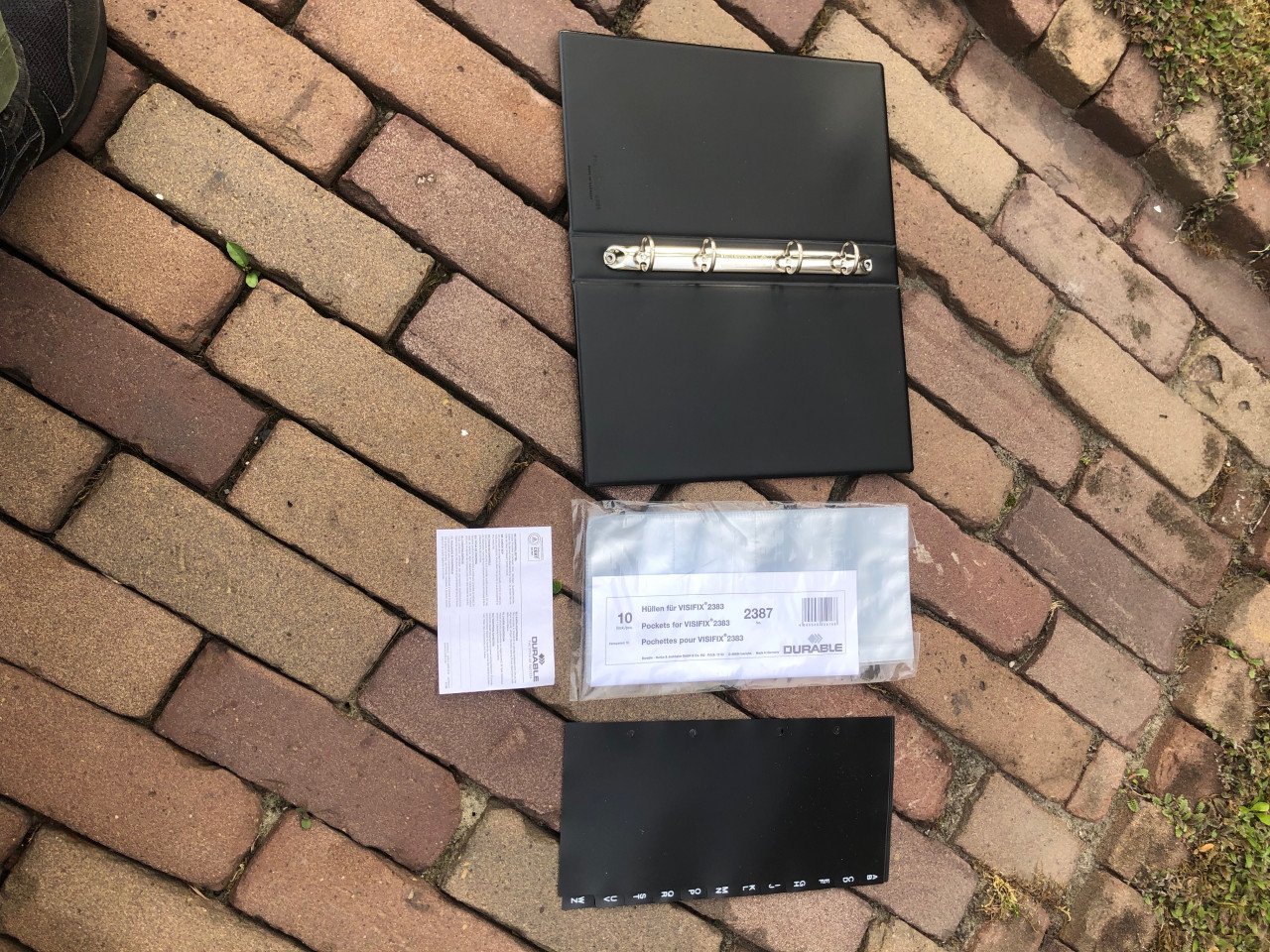 Visitekaartjes ringboek.