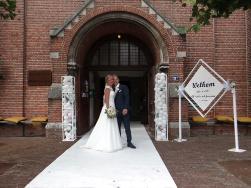 Witte loper voor bruiloft