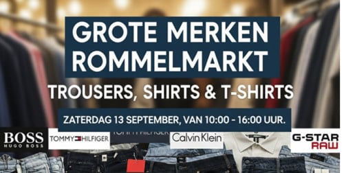 👔GROTE MERKEN-ROMMELMARKT (FLEAMARKET) – HERENKLEDING! 👕