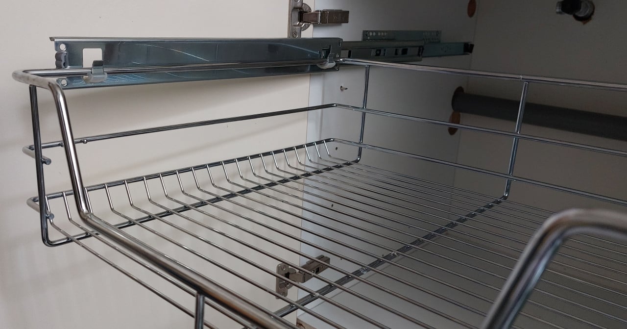 Tectake - 4 x Telescopische lade voor keuken en slaapkamer kasten 57 cm
