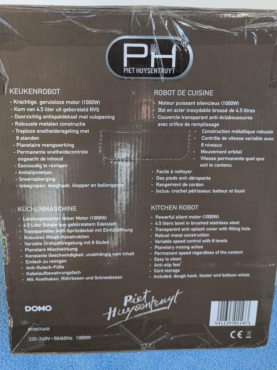 Keukenmachine DOMO PH 1000 watt