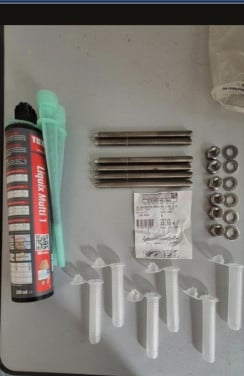 Chemische verankering set, wegens overbodig!