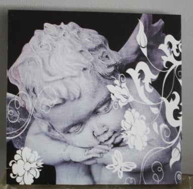 Canvas met engel