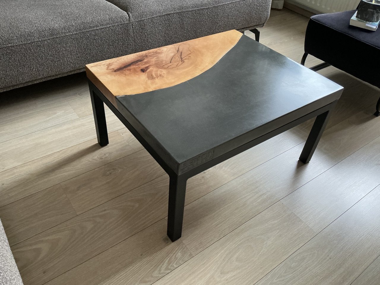 Handgemaakte Salontafel Beton/Hout