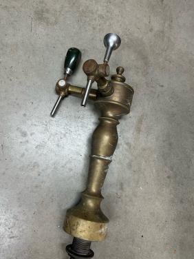 Schuurvondst :  Vintage messing Palm bier tapkraan,