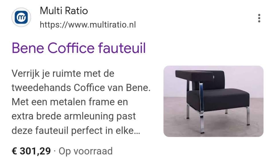 Bene Coffice Design Fauteuil - Paars