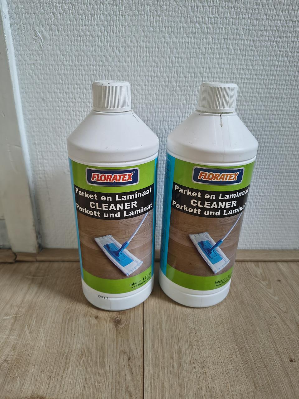 2x Nieuwe fles Floratex parket en laminaat cleaner, 1L.