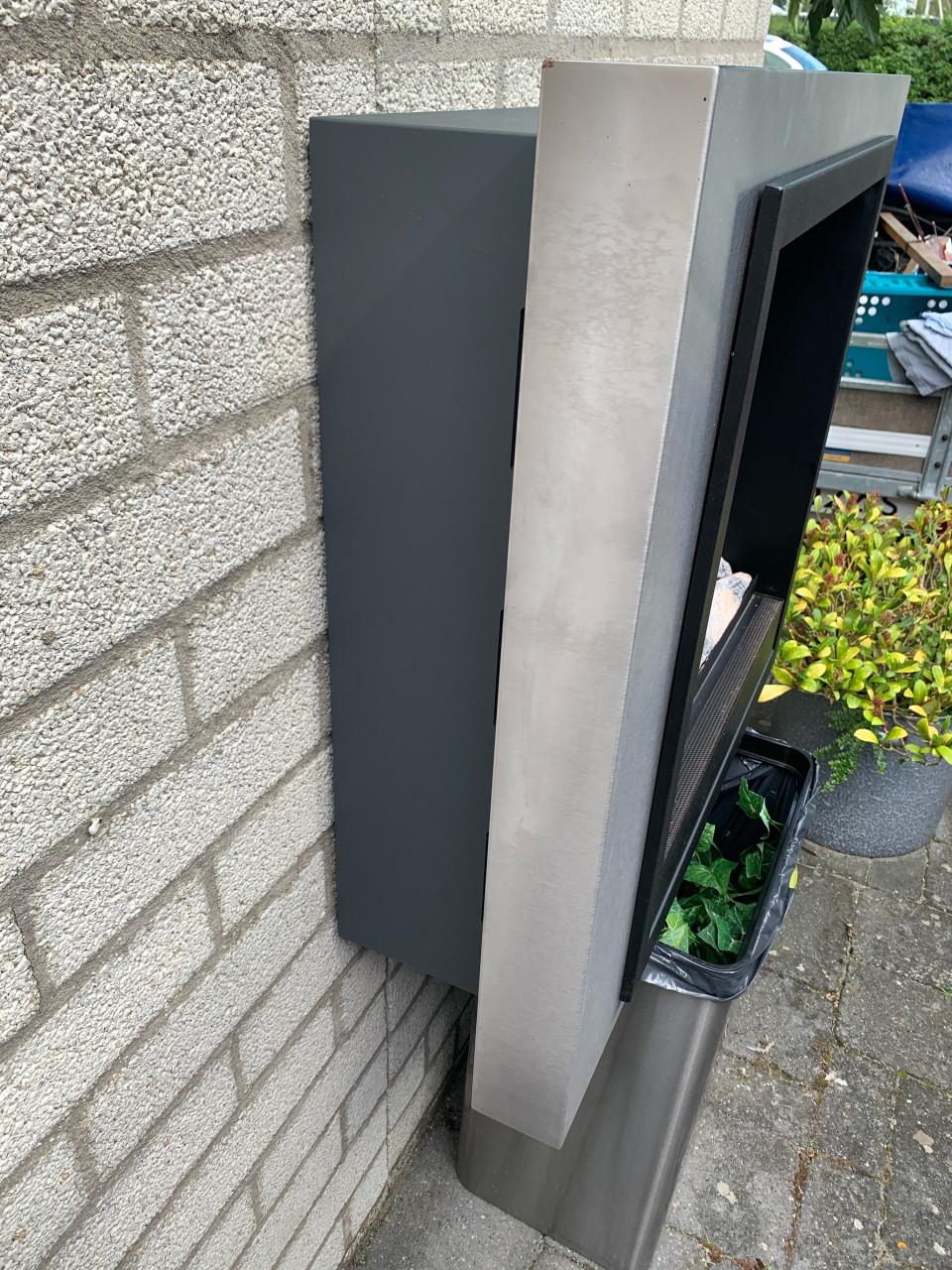 Bio ethanol open haard wandmodel met RVS rand