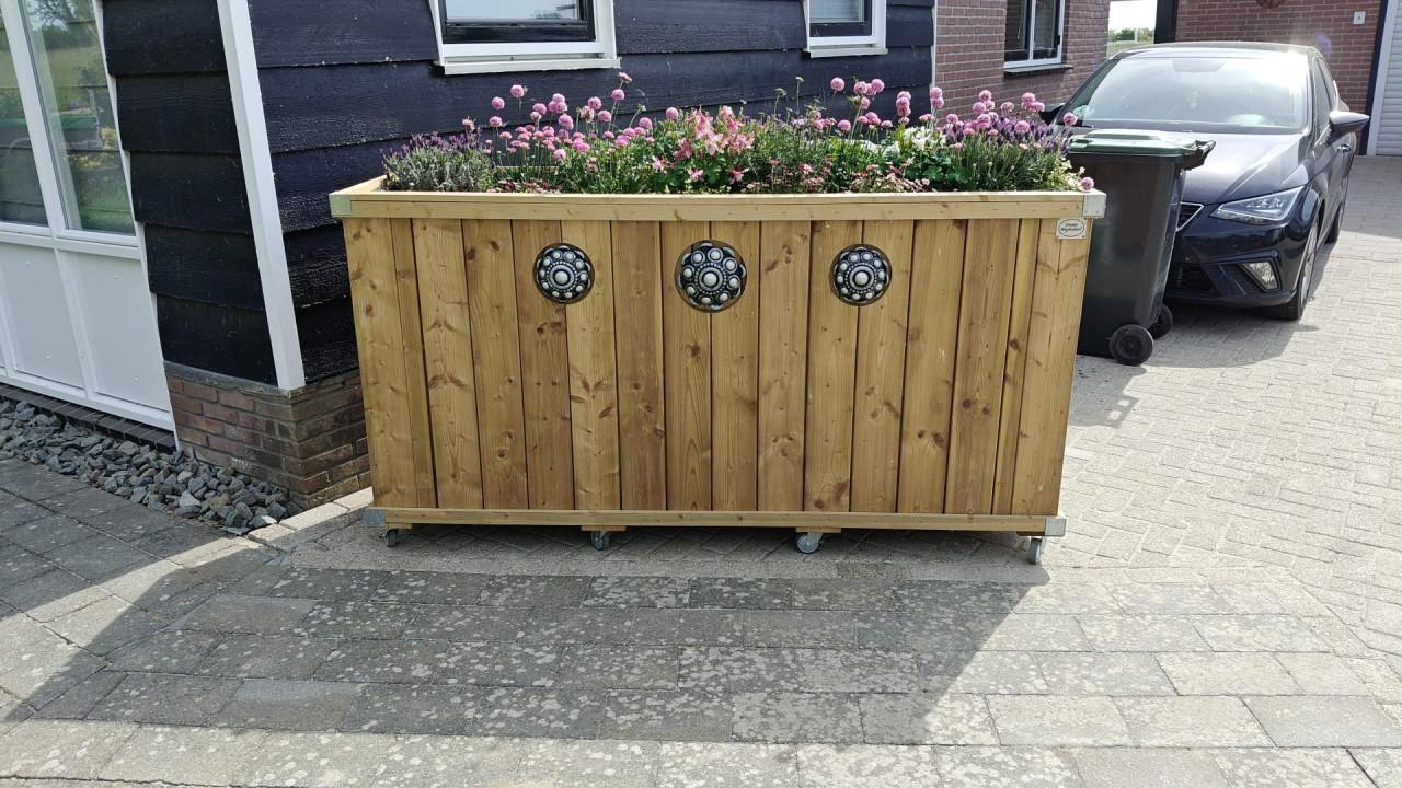 Zeeuwse knop bloembakken projecten ter inspiraties L210 x B70 x H100