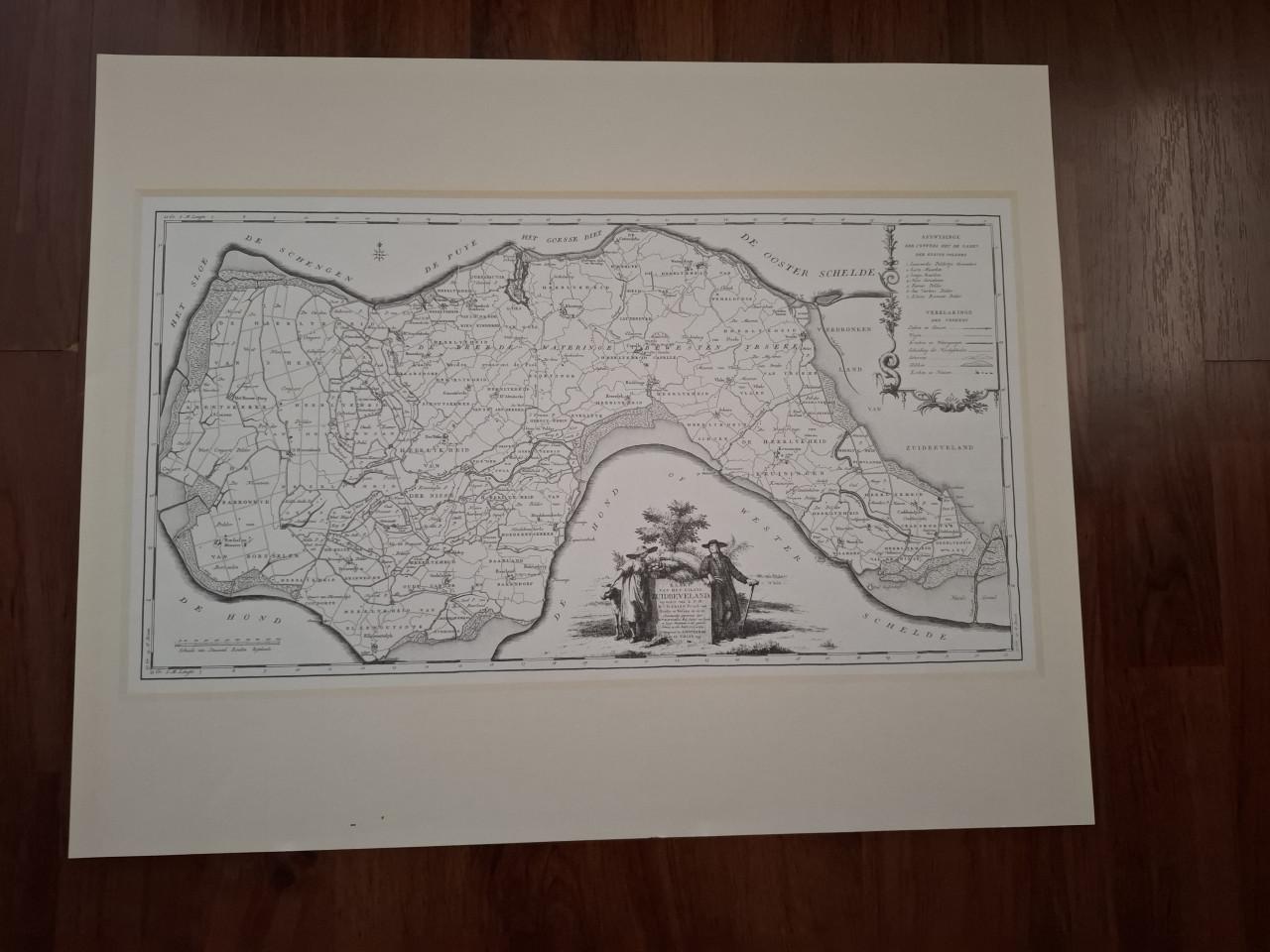 Oude kaart Zuid-Beveland