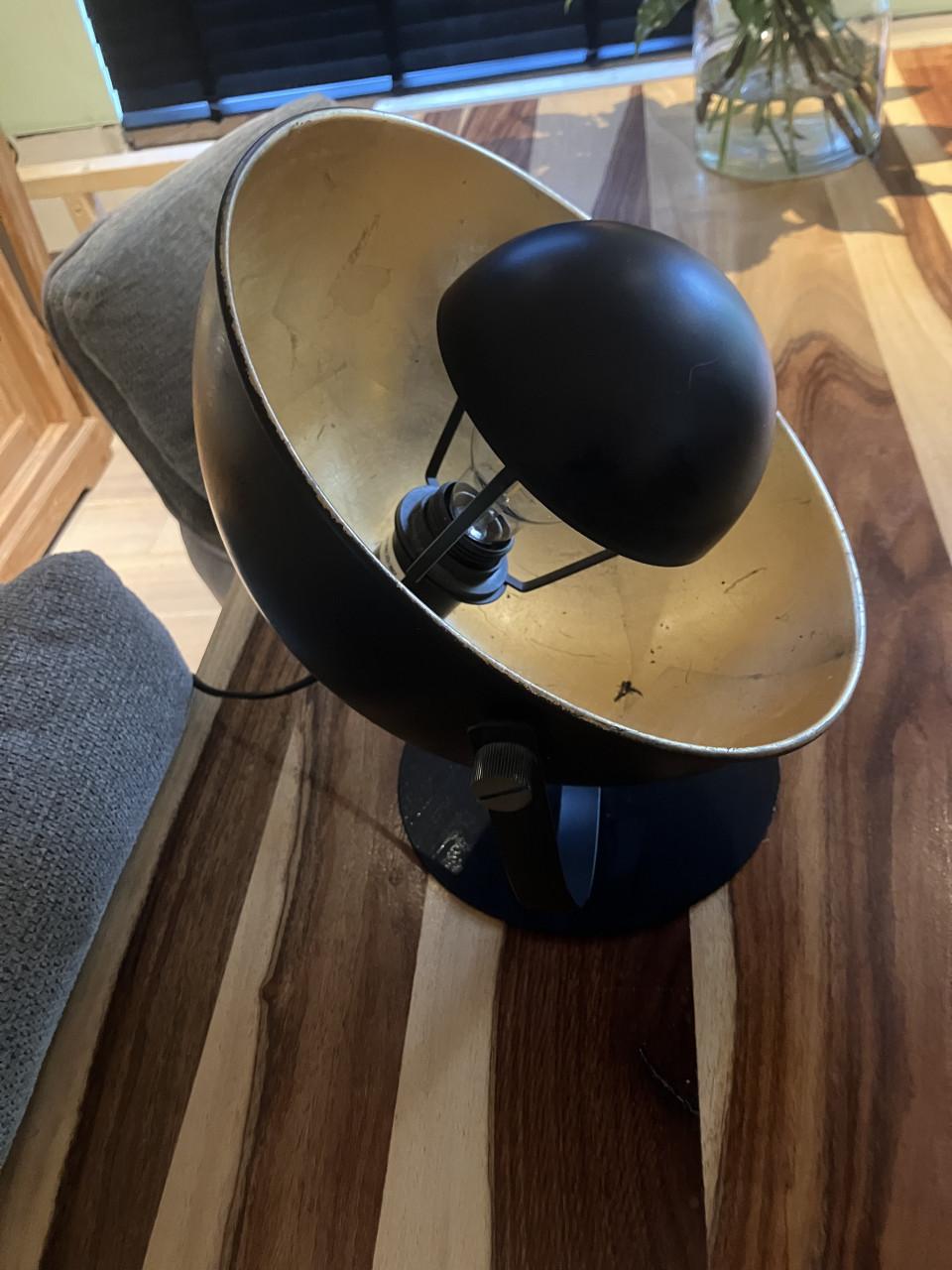 Zwart gouden lamp groot