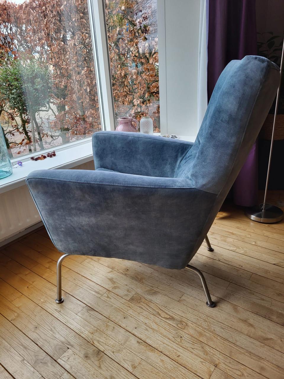 Twee fauteils, velours