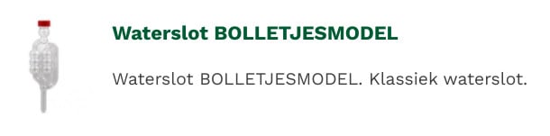 Waterslot met siliconenplug (om bier en wijn te maken)(€2,50)