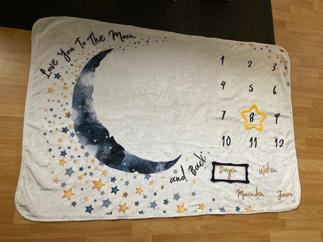 Frummel milestone deken mijlpalen 100 x 150 cm