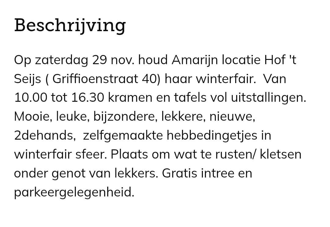 Winterfair Middelburg zaterdag 29ste